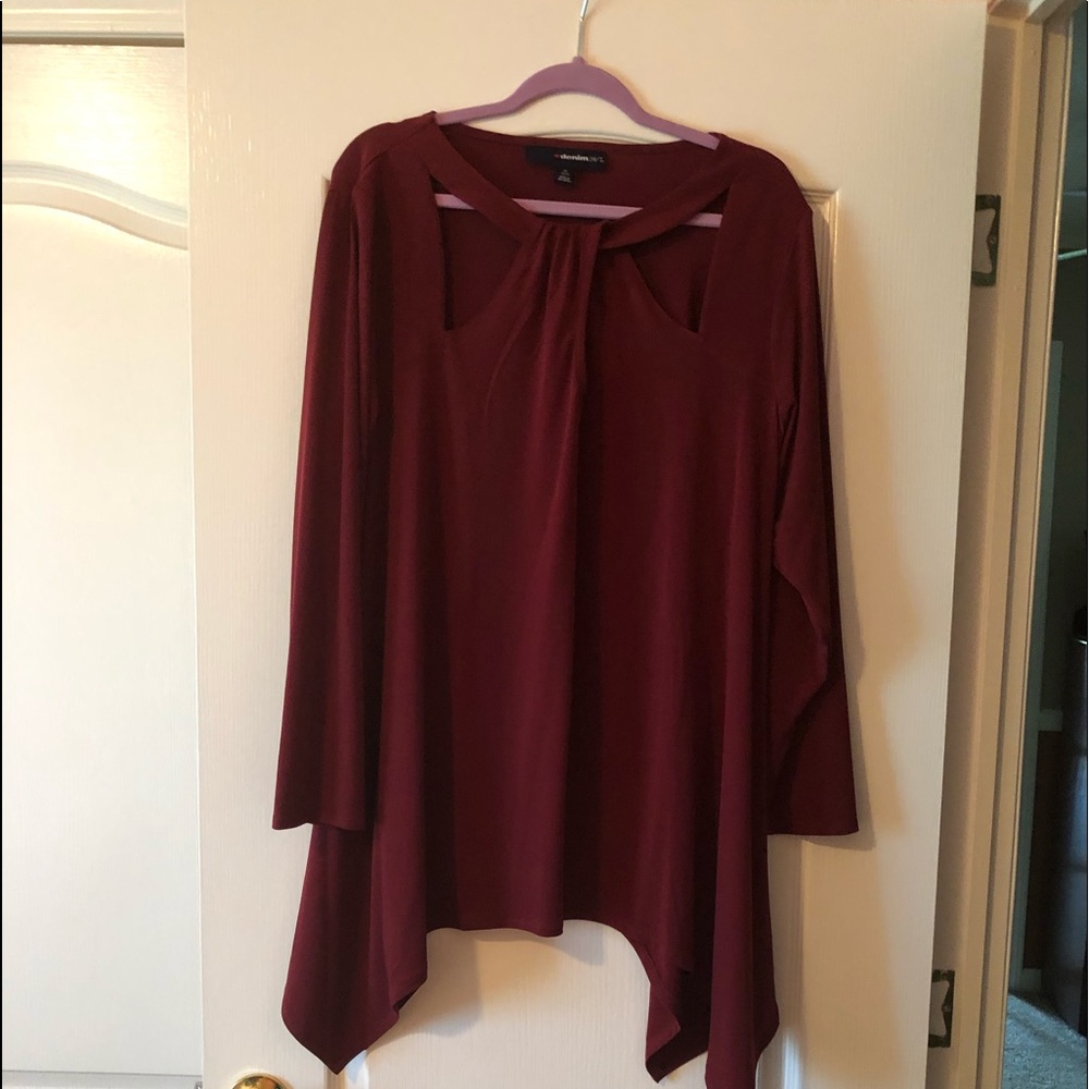 NWOT... Denim 24/7 Shark tale Blouse